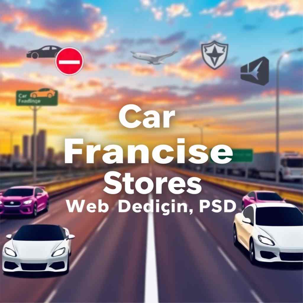 Car franchise stores web design psd